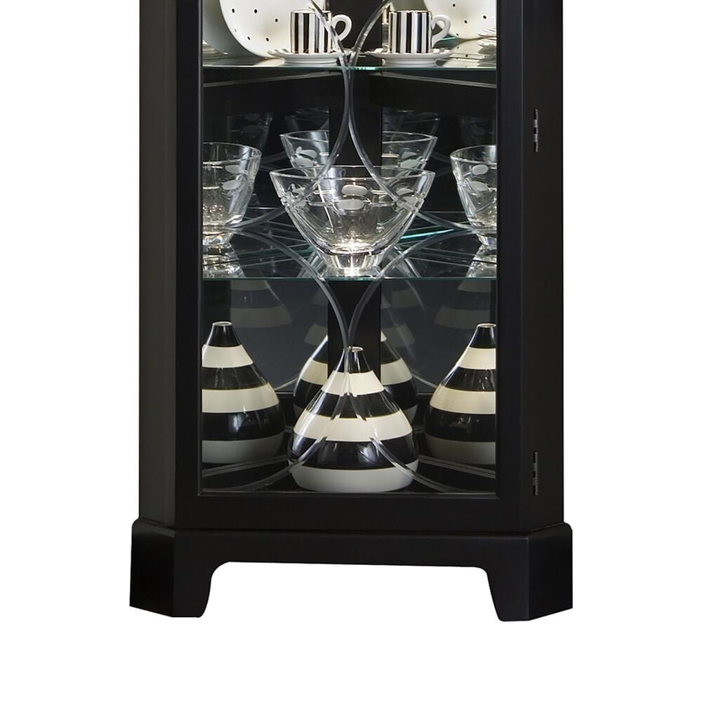 Chapel Hill 74&quot; Corner Curio in Oxford Black, , large