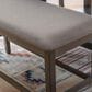 Linon Home Decor Spiva Counter Backless Bench in Grey, , large