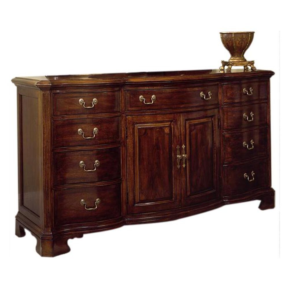 American Drew Cherry Grove 9-Drawer Tripple Dresser with Doors in Antique Cherry, , large