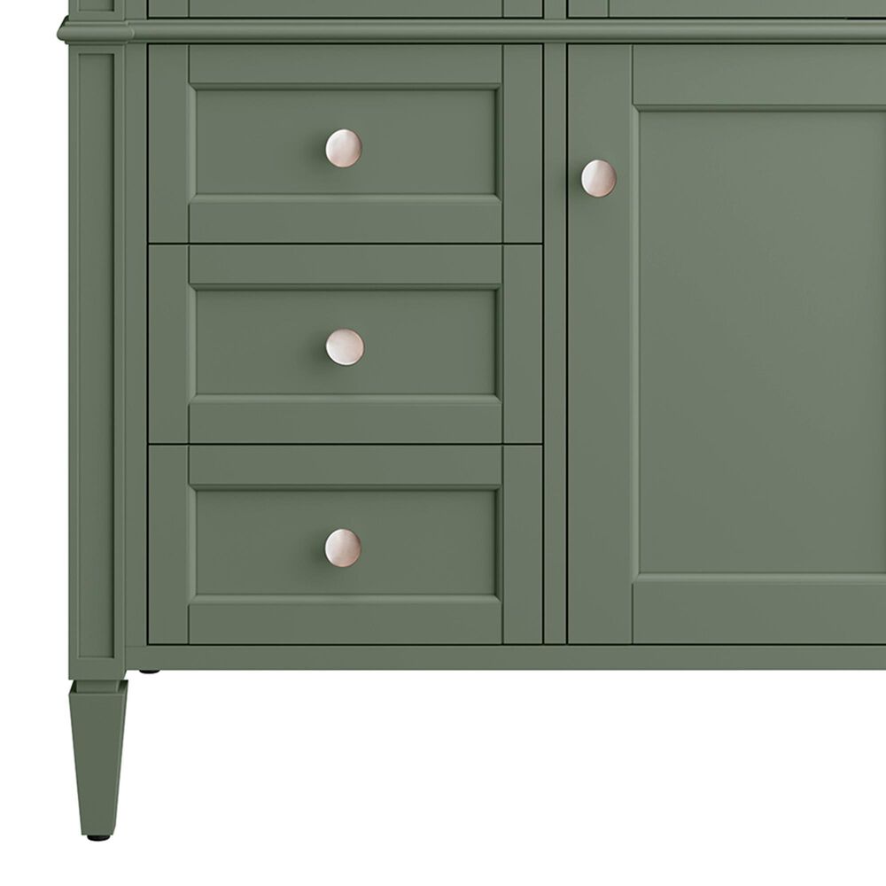 James Martin Vanities Brittany 48" Single Bathroom Vanity in Smokey Celadon with 3 cm Carrara White Marble Top and Rectangular Sink, , large
