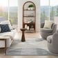Nourison Astra Machine Washable ASW03 6"7" x 9" Ivory and Blue Area Rug, , large