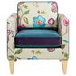 Jennifer Taylor Home Mamba Accent Chair in Satin Teal, Purple and Multicolor, , large