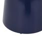 Hearth and Haven Large Patio End Table with Circular Design in Navy Blue, , large