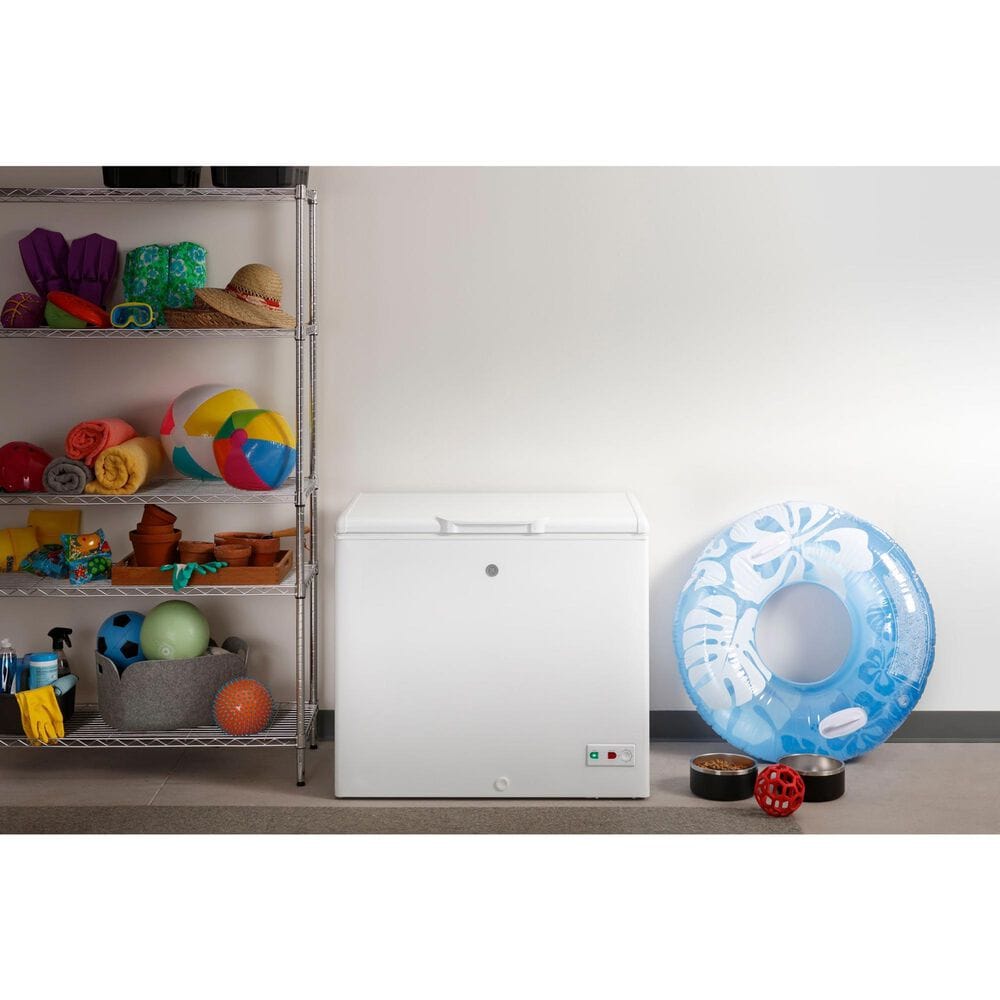 GE 8.8 Cu. Ft. Manual Defrost Chest Freezer in White, , large
