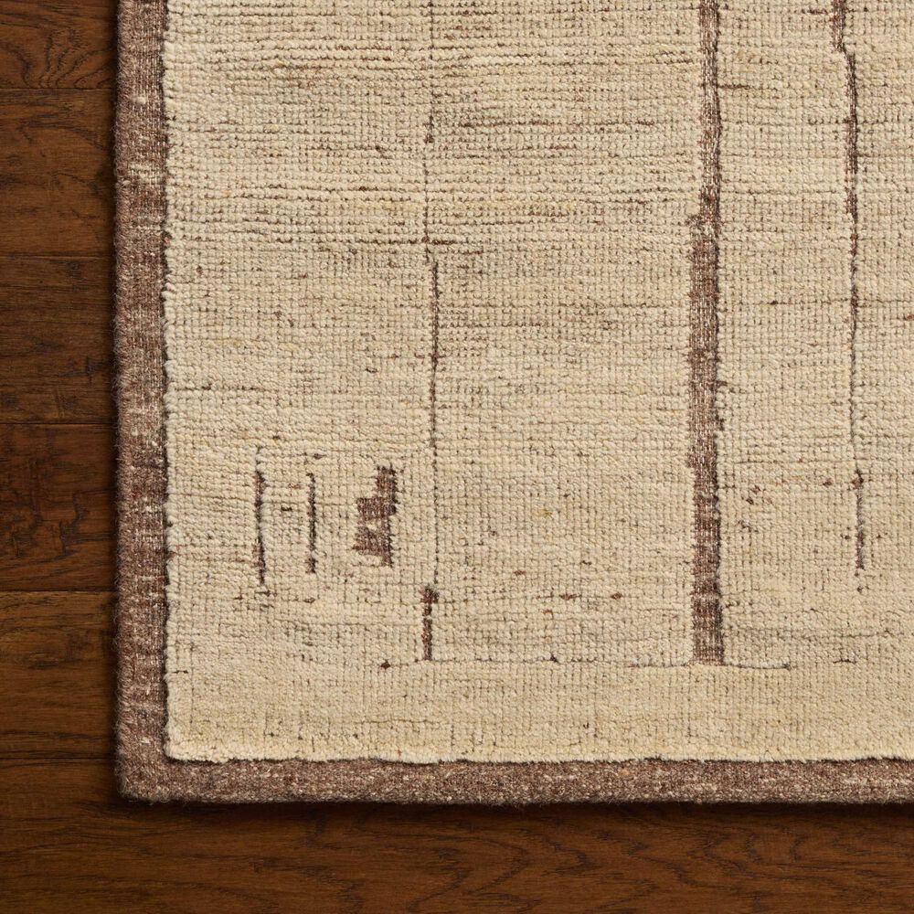 Loloi Beckham Brown and Antique Ivory 2' x 3' Area Rug, , large