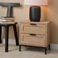 Splendor Living Norwell 2-Drawer Side Table in Natural and Black, , large