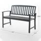 Hearth and Haven Loja Patio Bench in Dark Grey, , large
