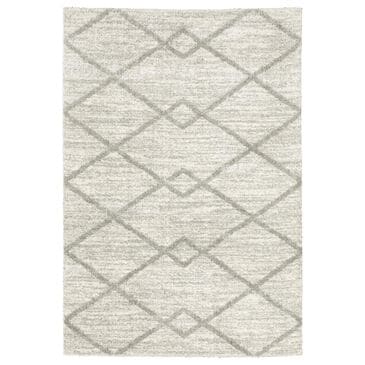 37B Verona Geometric 6"7" x 9"6" Ivory Area Rug, , large