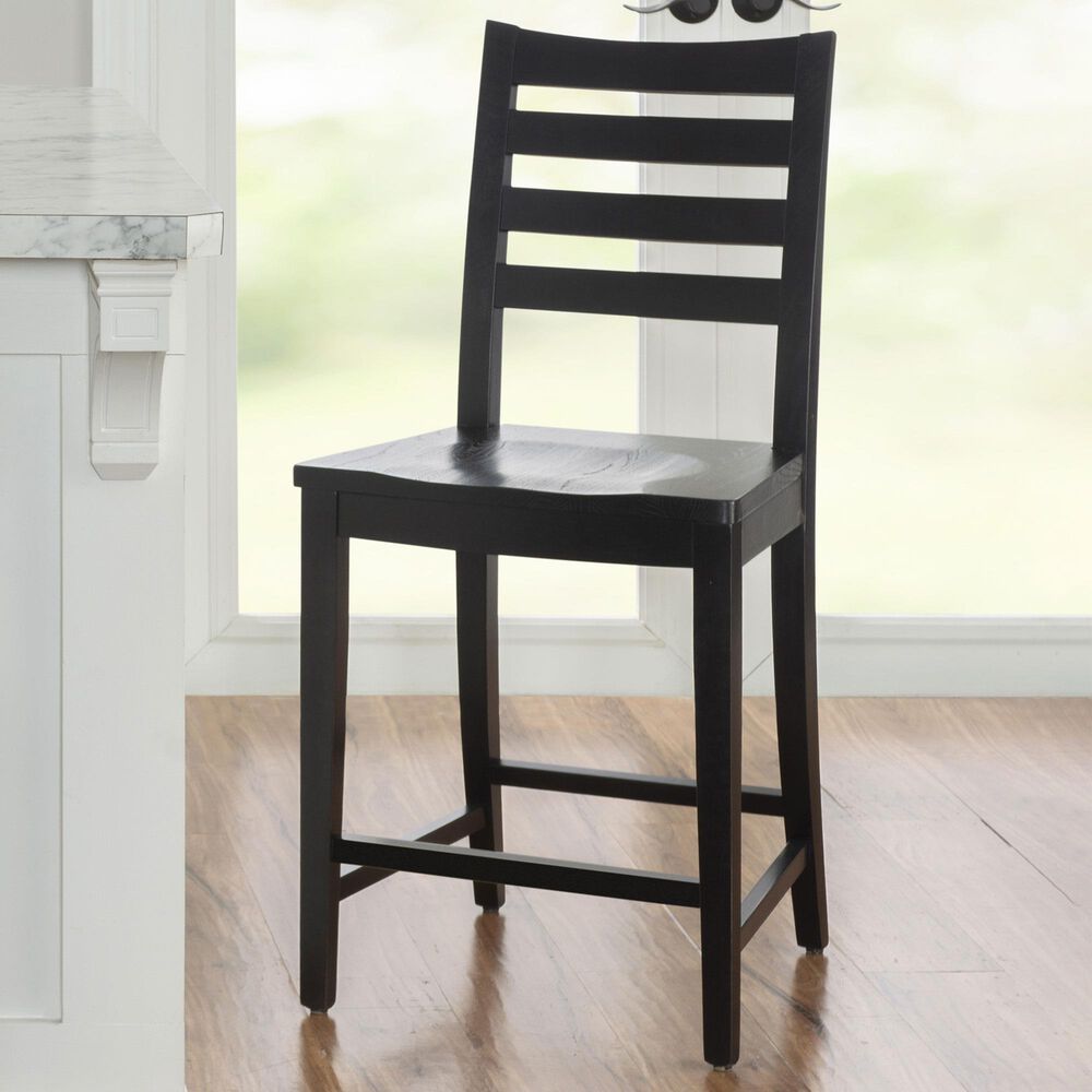 Linon Home Decor Flynn 22" Counter Stool in Black, , large