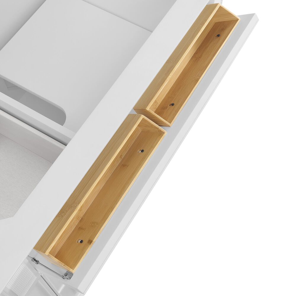 James Martin Vanities Lorelai 36&quot; Single Vanity in Bright White with 3 cm Eternal Marfil Quartz Top, , large