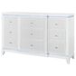 Global Furniture USA Alina 3-Piece King Upholstered Panel Bedroom Set in White, , large