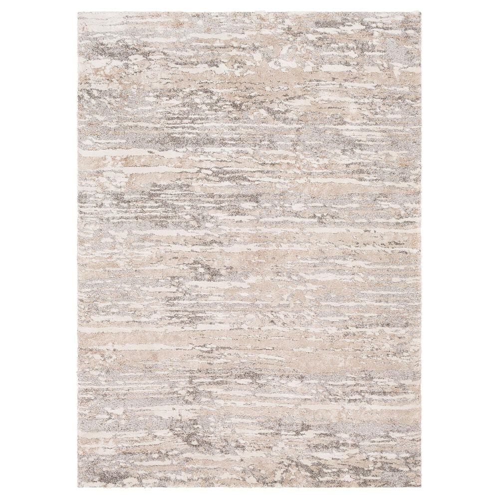 Surya Venice VNE-2302 5"3" x 7"3" Light Gray, Camel and Ivory Area Rug, , large