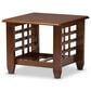 Baxton Studio Larissa End Table in Cherry Brown, , large