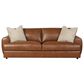 Simon Li Stationary Leather Sofa in Triomphe Light Brown, , large