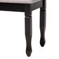 Baxton Studio Corey Dining Bench with Grey Cushion in Dark Brown, , large