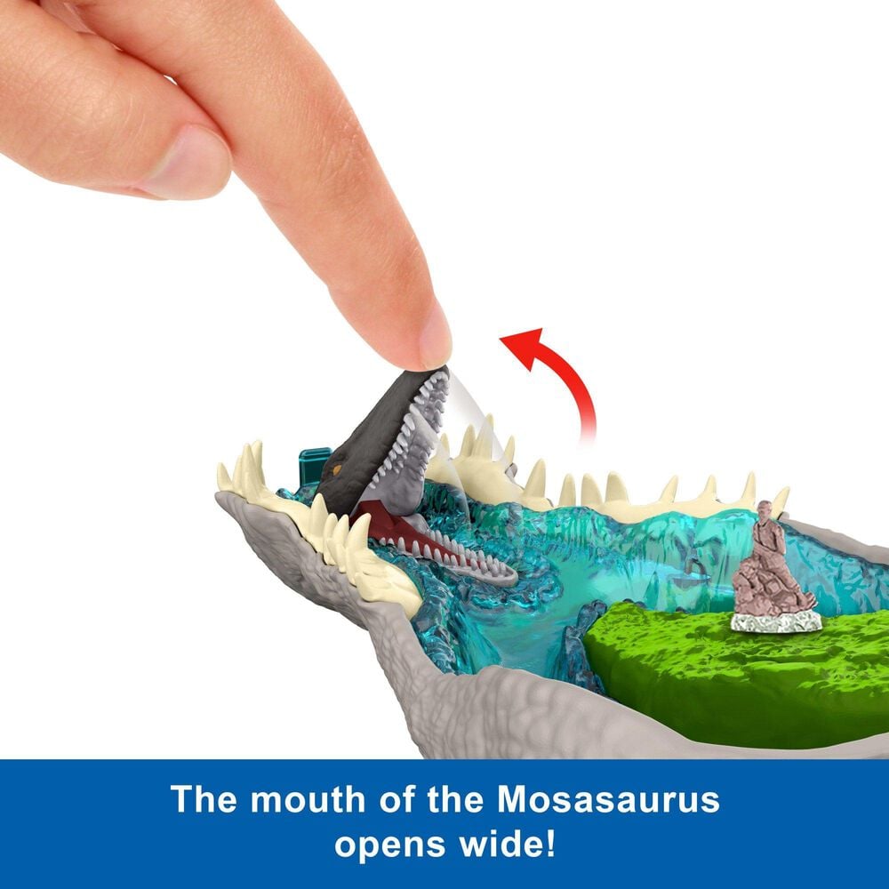 Jurassic World Micro Adventure Spinosaurus Dinosaur Head Playset in Green, , large