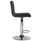 Parkerville Furniture Line Quilted Back Adjustable Swivel Bar Stool in Chrome and Black, , large