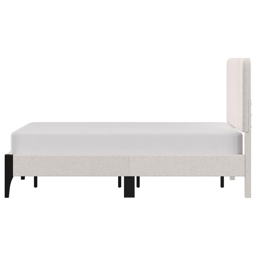 Richlands Furniture Springlee King Platform Bed with Oatmeal Upholstery in Black, , large