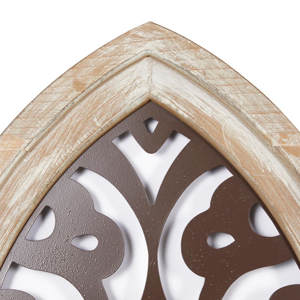 Maple and Jade 46.5&quot; x 16&quot; Rustic Abstract Wall Decor in Brown, , large