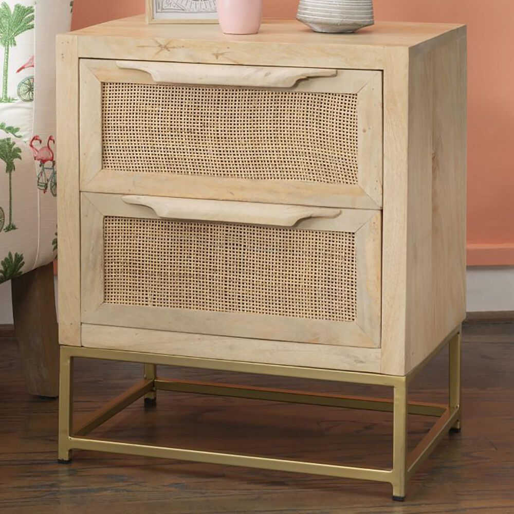 37B Urban Boho Raphael Side Table in Natural and Gold, , large