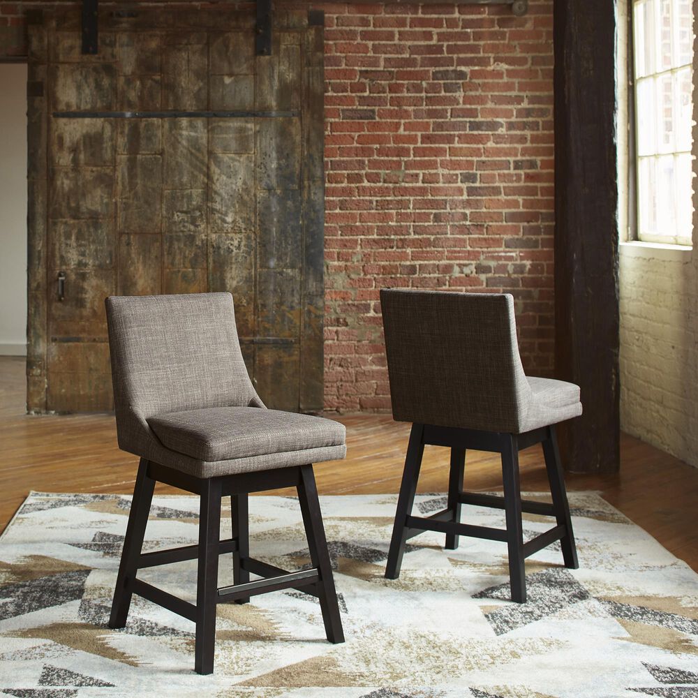 Ashley Tallenger 25&quot; Swivel Counter Stool in Light Gray, , large