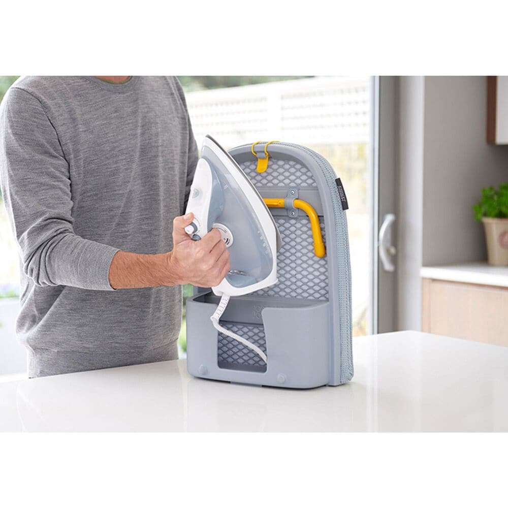 Joseph Joseph Pocket Folding Table-Top Ironing Board in Grey and Yellow, , large