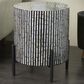 Maple and Jade Handmade Mosaic Inlay Geometric Accent End Table in Multicolored, , large