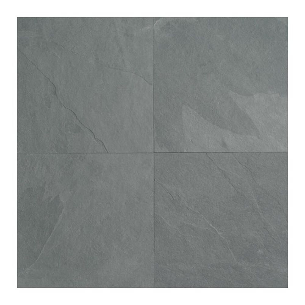 Dal-Tile Slate 16" x 16" Natural Cleft Stone Tile in Brazil Gray, , large