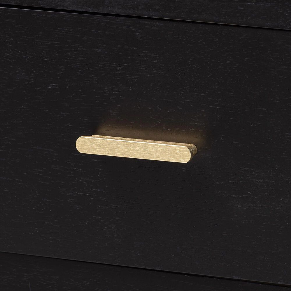 Baxton Studio Marisela 2-Drawer Nightstand in Black, , large