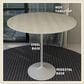 Leisuremod LeisureMod Verve Collection Modern Bar Height Table White Base with 48 Round Light Natural Wood MDF Top, , large