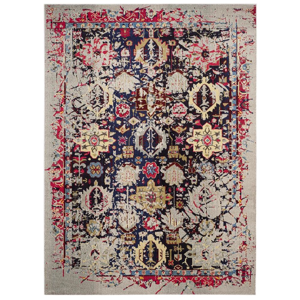 Safavieh Monaco MNC206G-1115 11" x 15" Grey/Multi Area Rug, , large