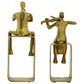 Maple and Jade 14" Musician Sculpture in Gold (Set of 2), , large