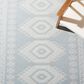 Safavieh Martha Stewart Cyprus 2"2" x 9" Aqua and Blue Ivory Runner, , large
