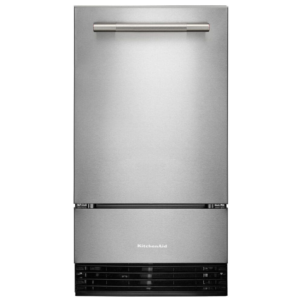 KitchenAid 18" Automatic Ice Maker with Drain Pump in PrintShield Stainless, , large