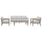 Homestyles Sustain 4-Piece Patio Conversation Set with Coffee Table in Stain Brown, , large