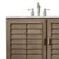 James Martin Vanities Portland 72" Double Bathroom Vanity in Whitewashed Walnut with 3 cm Victorian Silver Quartz Top and Rectangular Sinks, , large