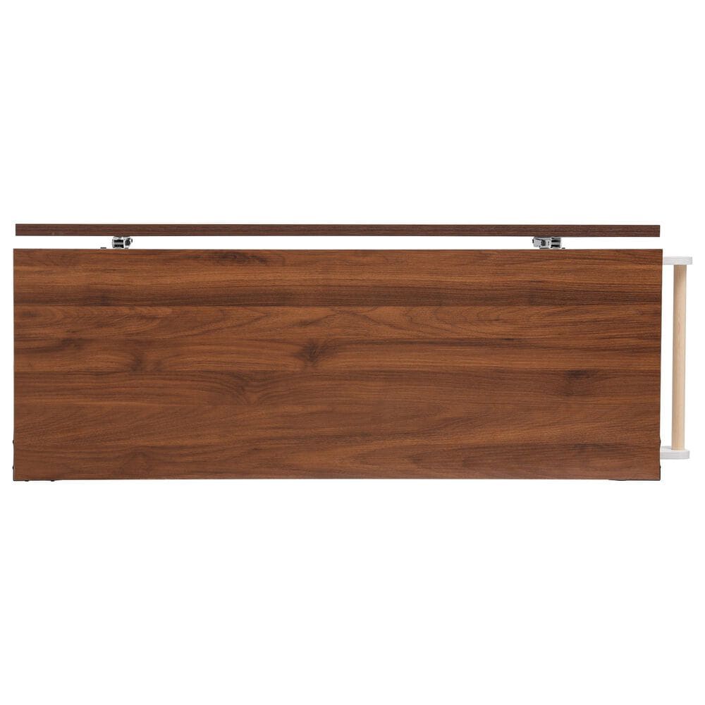 HOMLUX 53" Kitchen Island with Two Tempered Glass Cabinet Door in White, , large