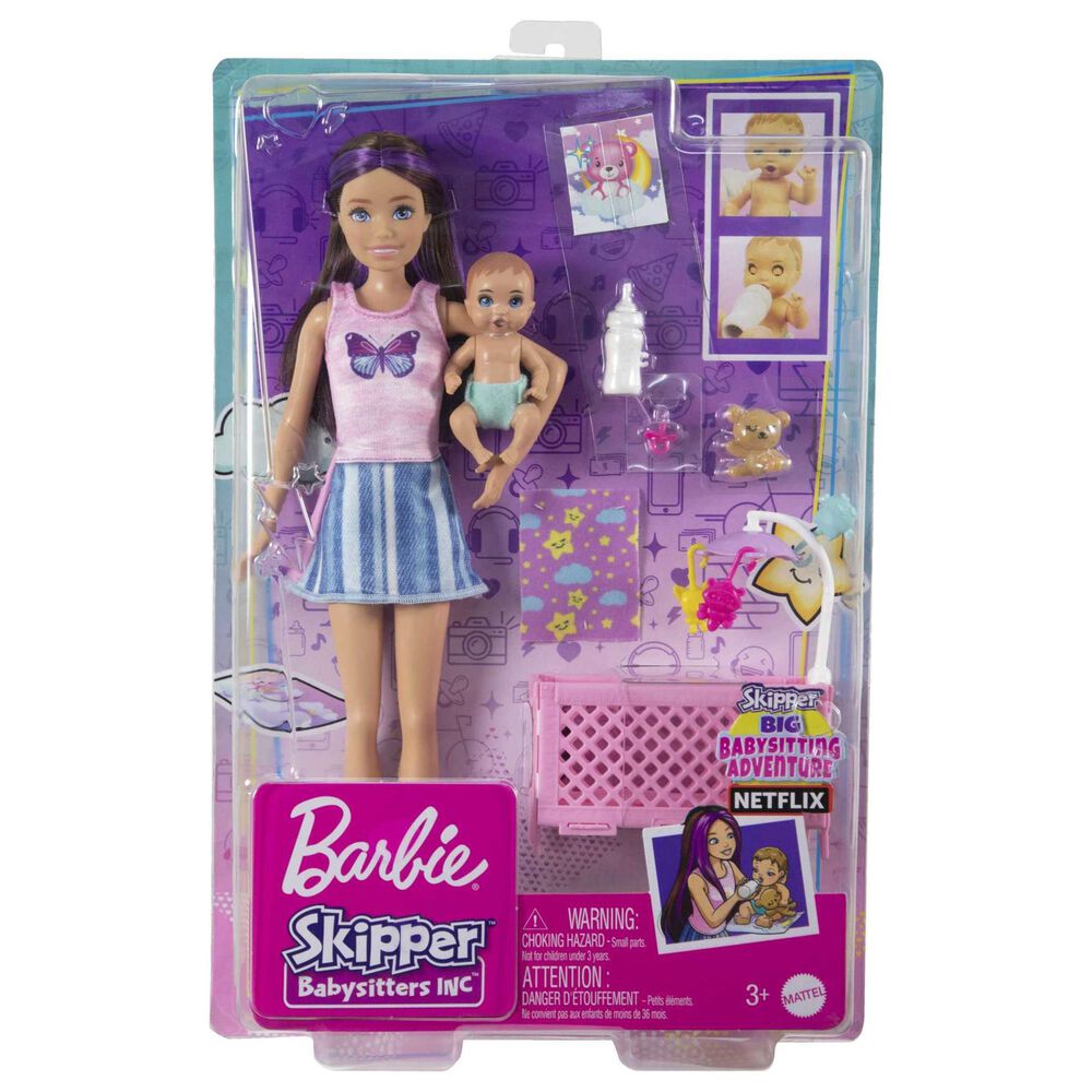Barbie Barbie Skipper Babysitters Inc. Doll Sleepy Baby Playset, , large