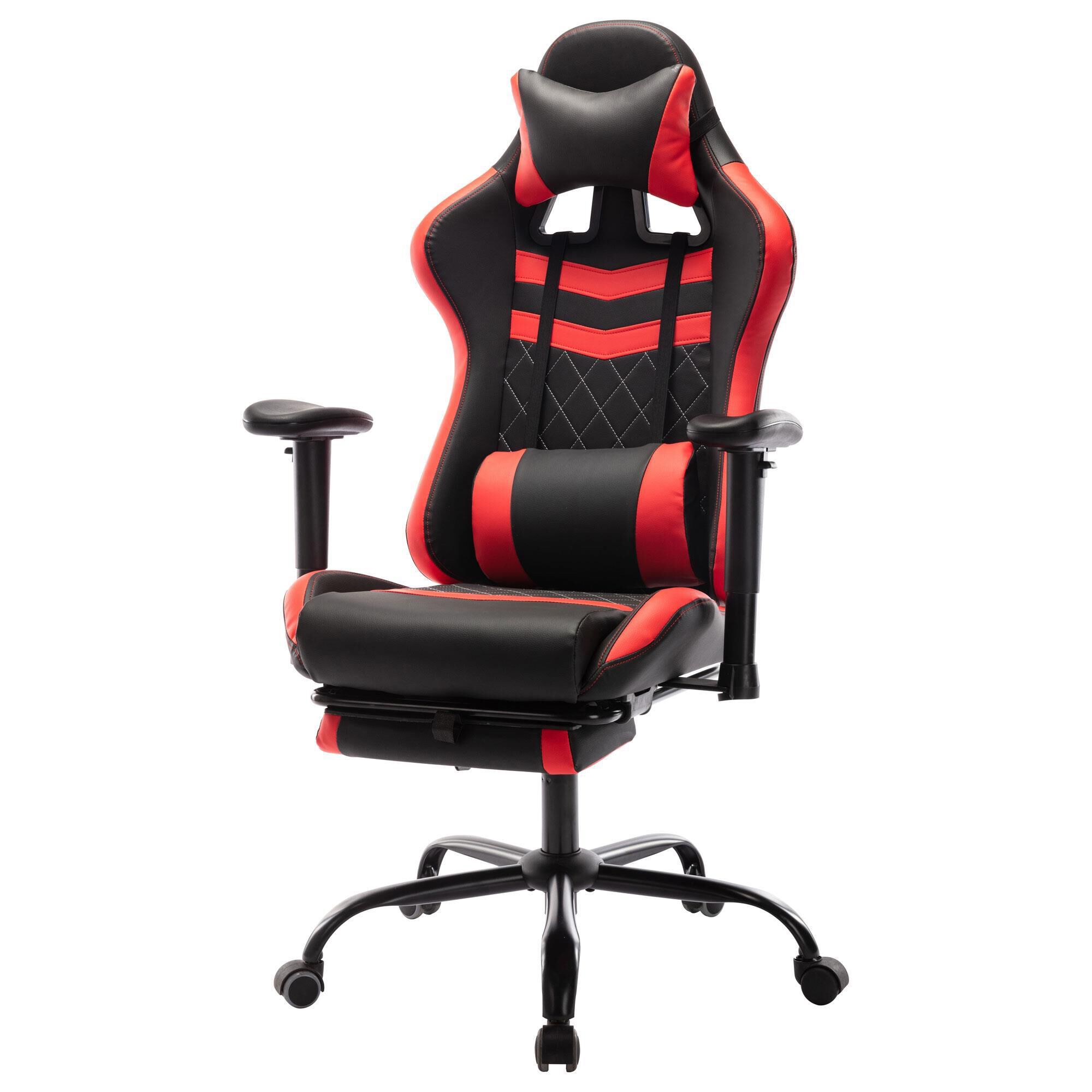 Furniture of America Felix Gaming Chair in Red and Black NFM