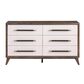 Austin Group Furniture, Llc Sophia 6-Drawer Dresser in Walnut Brown and White, , large