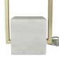 Maple and Jade 27" Metal and Marble Geometric Table Lamp with Linen Shade in Gold, White and Gray, , large
