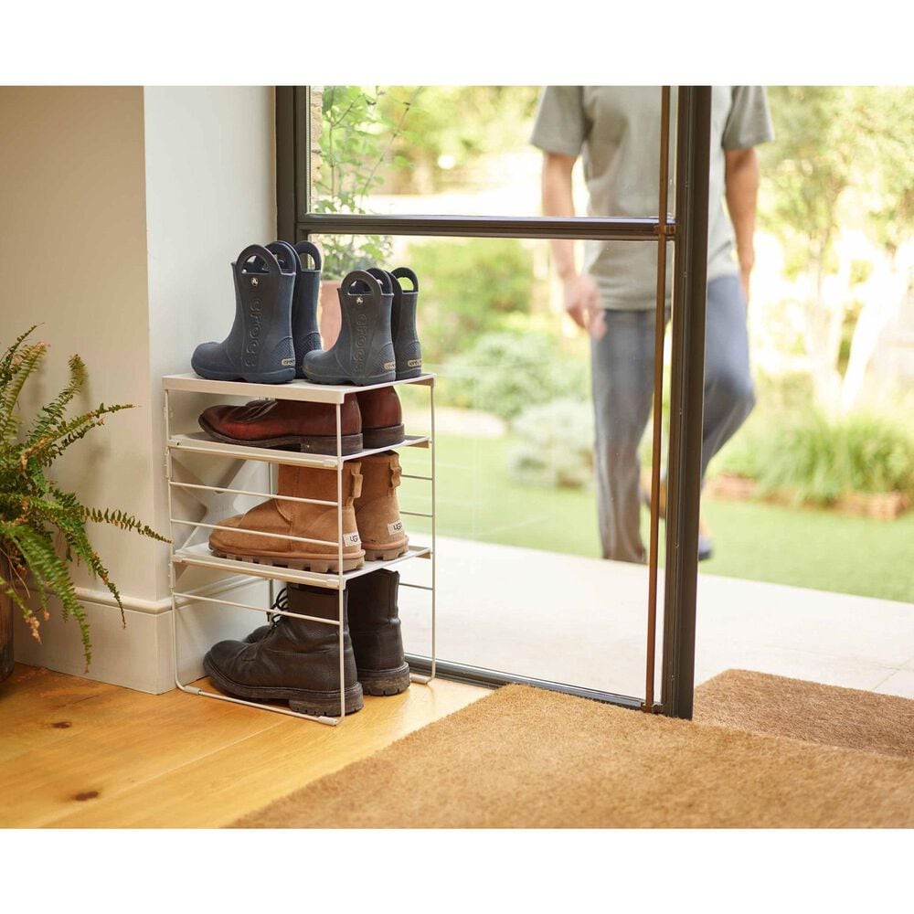 Joseph Joseph Level Adjustable Shoe Rack in Ecru, , large