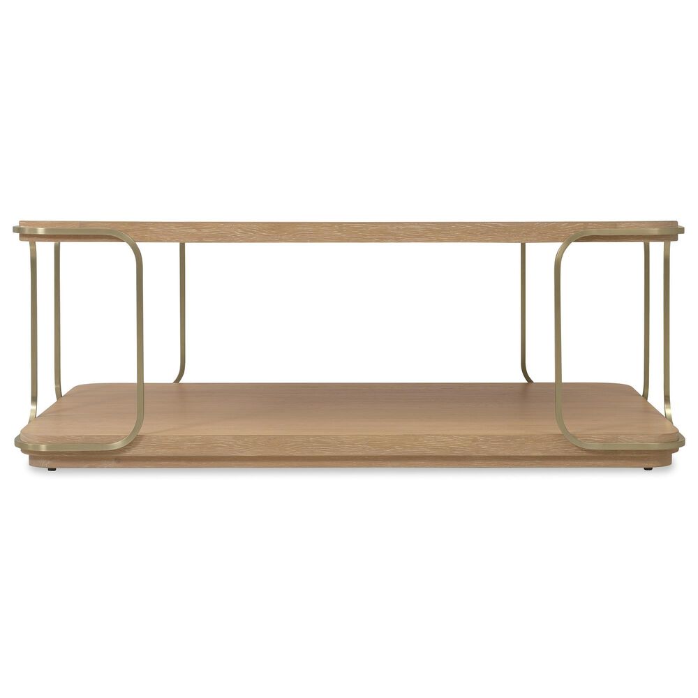 Hooker Furniture Banyon Bay Cocktail Table in Desert Oak and Brushed Brass, , large
