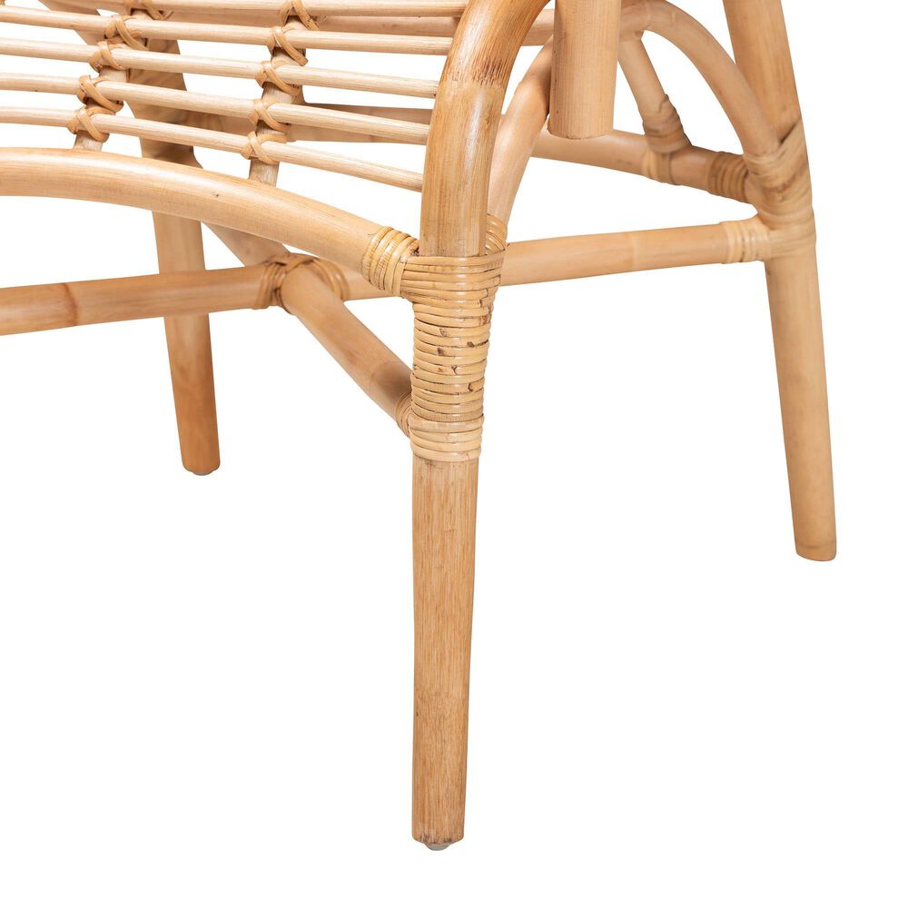 Baxton Studio Seminyak Lounge Chair in Natural Brown, , large