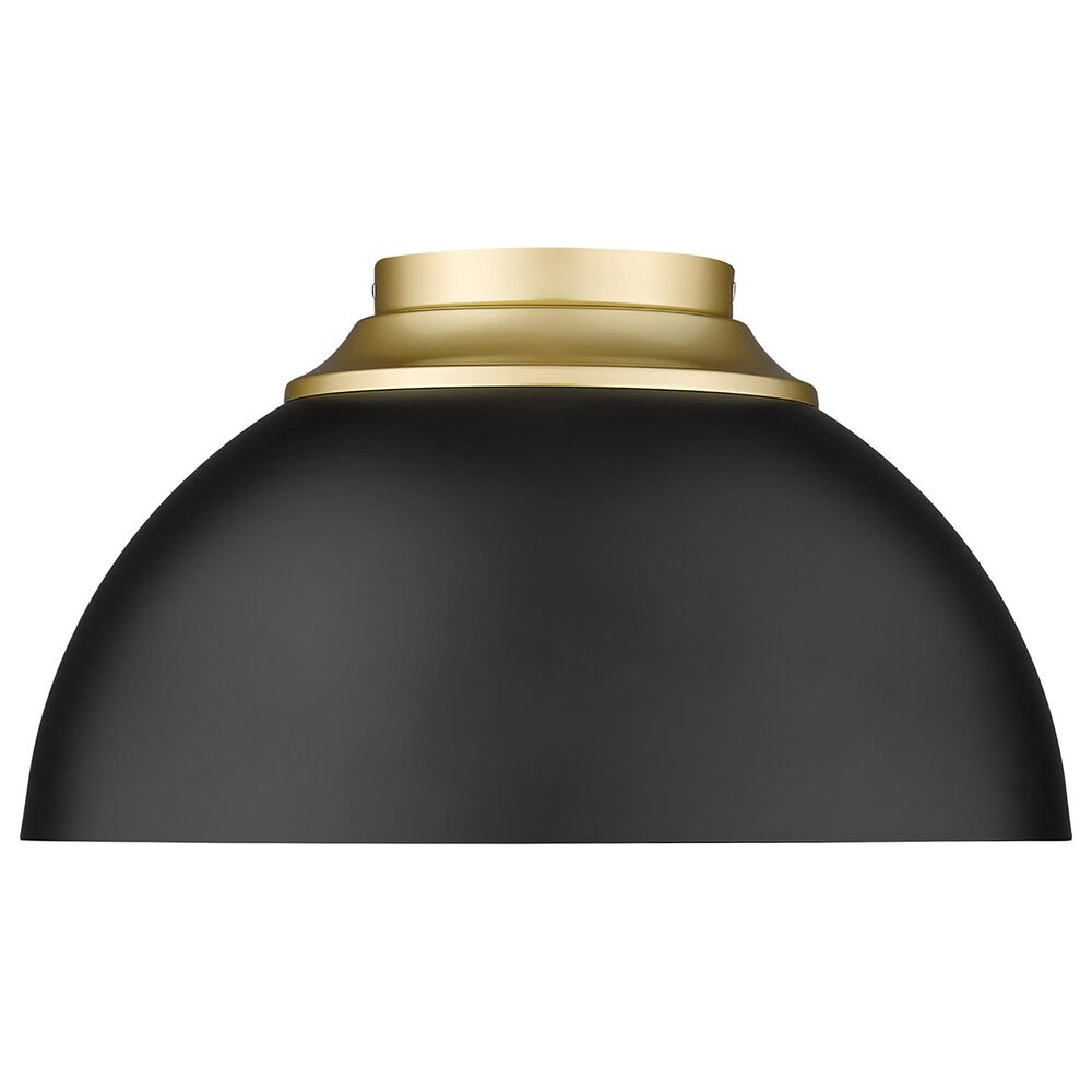 Golden Lighting Zoey Flush Mount in Black and Gold, , large
