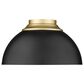 Golden Lighting Zoey Flush Mount in Black and Gold, , large