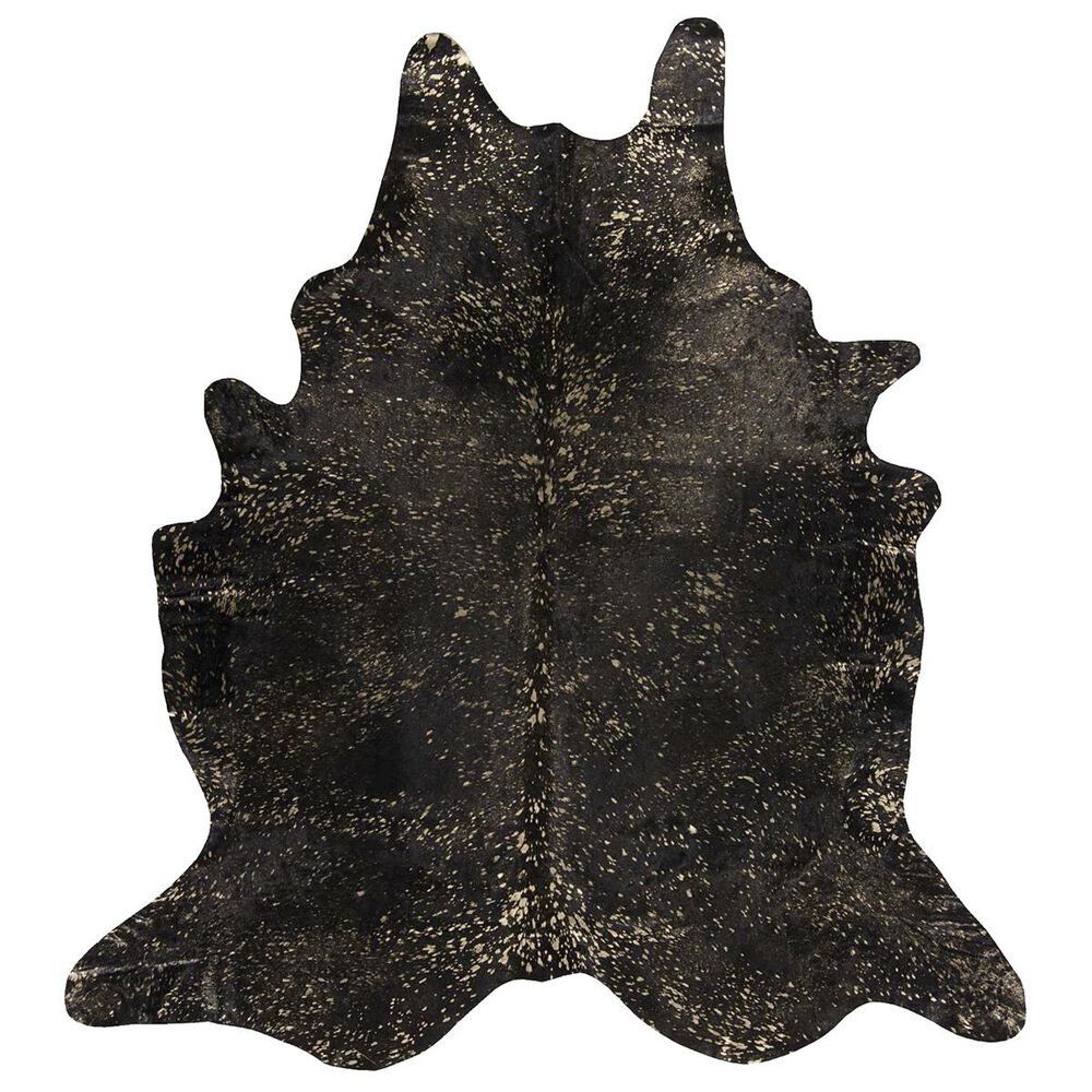 Nourison Couture Hide BR100 5' x 8' Black and Gold Area Rug, , large