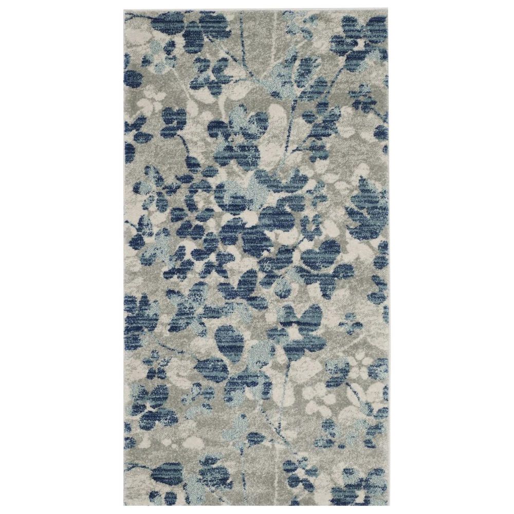 Safavieh Evoke EVK236J 2&#39;2&quot; x 4&#39; Grey and Light Blue Scatter Rug, , large