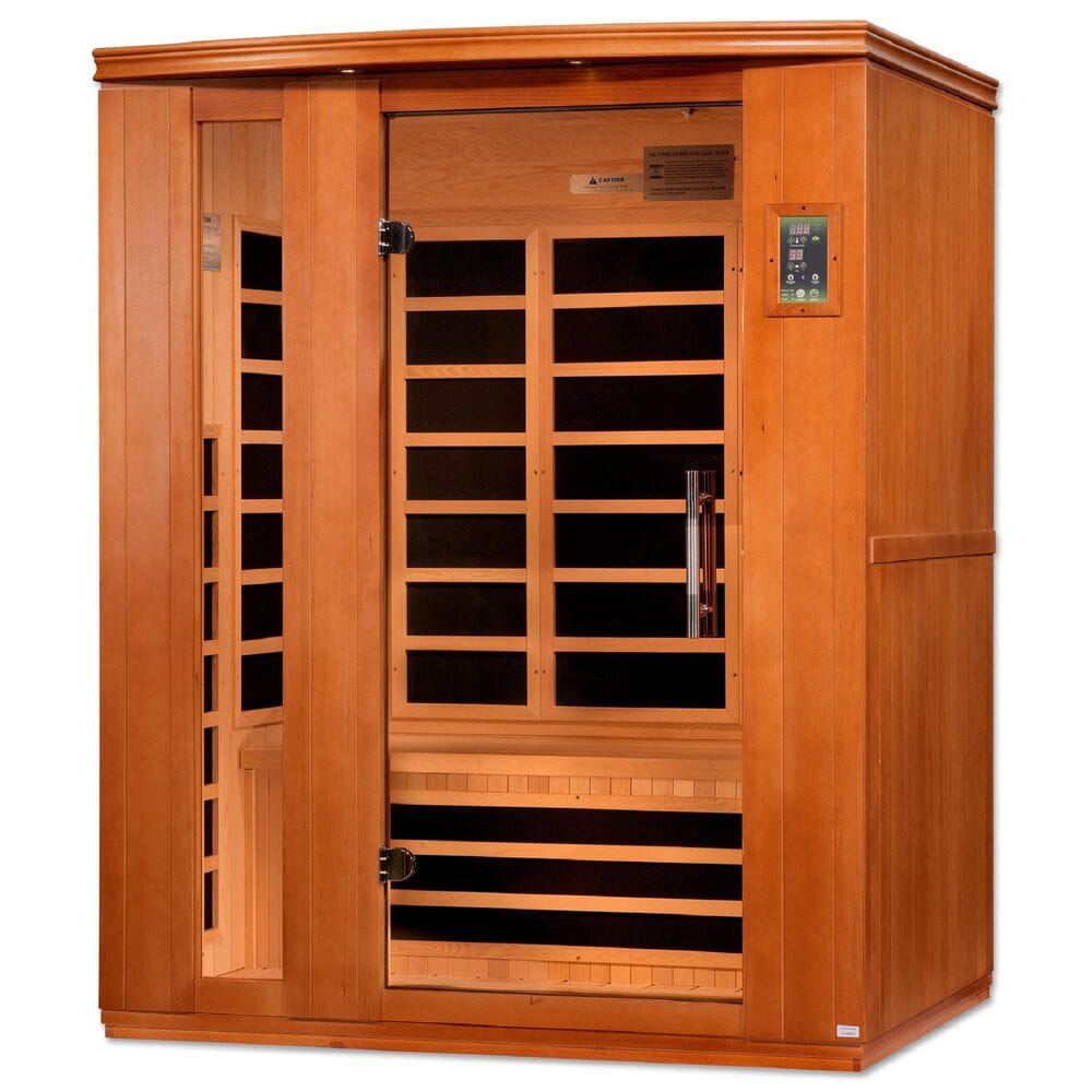 EZlife Elite 3-Person Ultra Low EMF &#40;Under 3MG&#41; FAR Infrared Sauna in Natural Hemlock, , large