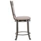 Linon Home Decor Franklin Swivel Counter Stool in Pewter, , large